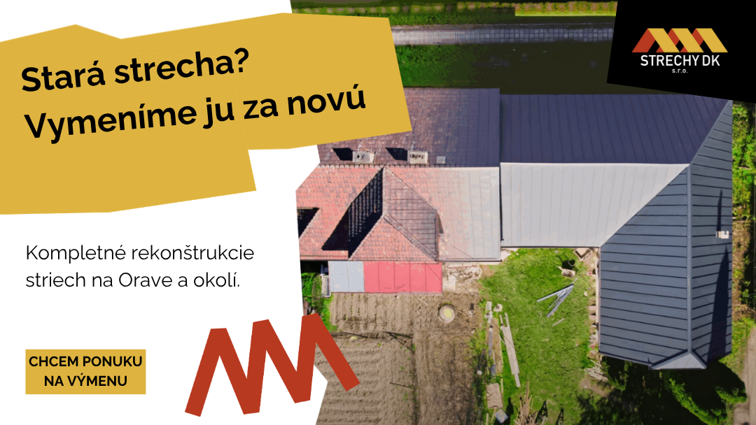 Banner Strechy DK — YouTube 1.91:1, rekonštrukcie striech