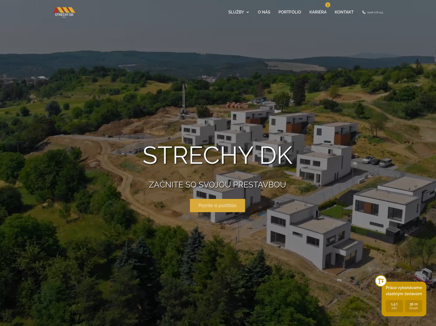 Hero/cover — fotka realizácie strechy Strechy DK na Orave