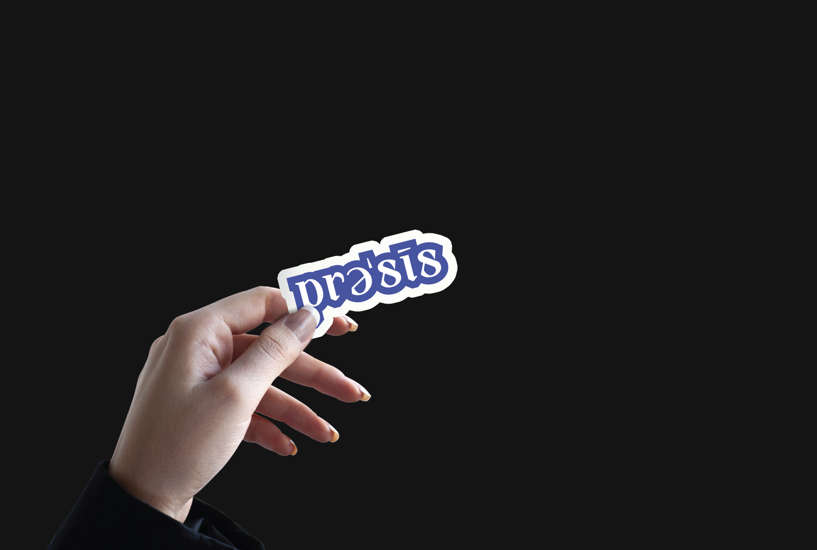 Nálepka prə'sīs v ruke